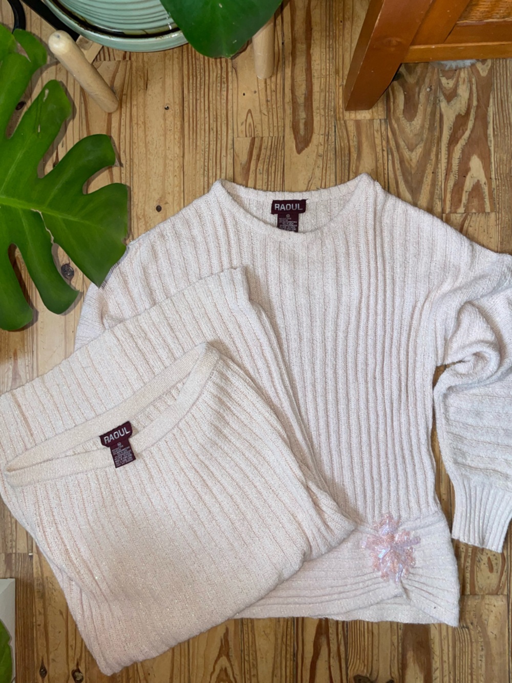 RARE Raoul Ribbed Sweater & Skirt Set 2 piece